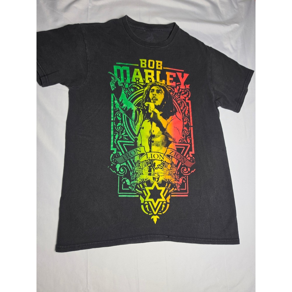 Bob Marley Rastaman Vibration World Tour Graphic T-Shirt Black Small